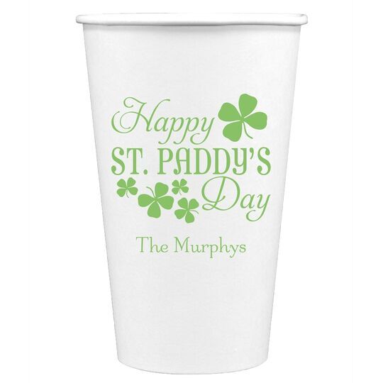Happy St. Paddy's Day Paper Coffee Cups
